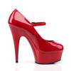 Pleaser - DELIGHT687 Talons plateforme - Rouge Product image
